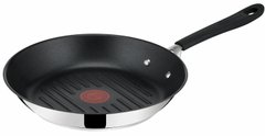 Tefal Сковорідка гриль Jamie Oliver Home Cook, 26 см, нержавіюча сталь, БЕЗ кришки