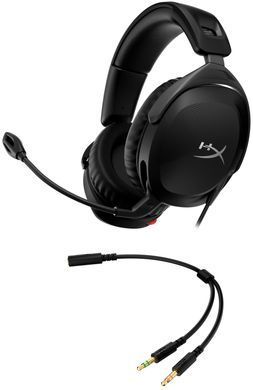 Гарнітура ігрова HyperX Cloud Stinger 2, mini-jack/dual 3.5мм, 2м/0.15м, чорний (519T1AA) [107303]