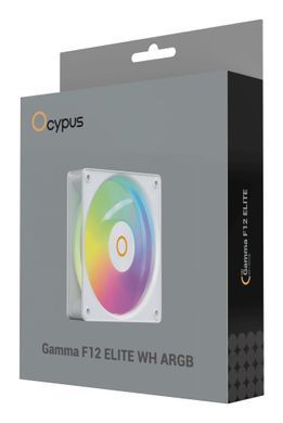 Корпусний вентилятор 120MM GAMMA F12 ELITE WH ARGB OCYPUS (GAMMA-F12-WH1AM00E-GL) [502907]