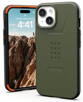 Чохол-накладка Urban Armor Gear Civilian Magsafe для Apple iPhone 15 Olive (114287117272) [602148]