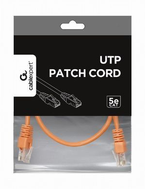 Патч-корд UTP Cablexpert літий, 50u "штекер із засувкою, 0.5 м, помаранчевий (PP12-0.5M/O) [610095]