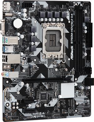 Материнська плата ASRock (1700/B760, 2*DDR4, 1xPCIex16, 4xSATAІІІ, 3xM.2, GLan, 7.1ch, mATX) (B760M-HDV/M.2 D4) [403417]