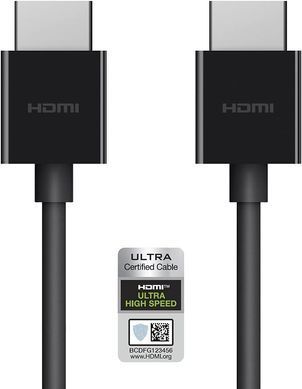 Кабель HDMI (M/M) Belkin 2м, 2.1, High Speed Ethernet, чорний (AV10175BT2MBKV2) [111636]