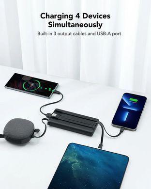 Універсальна мобільна батарея Veger C10 10000mAh, Black (1283126526848) [603477]
