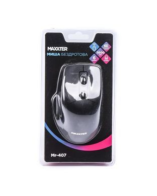 Миша бездротова Maxxter Black (Mr-407) [608510]