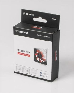 Вентилятор Xilence, 80х80х25мм, 3-pin+4-pin, Black/Red (XPF80.R (XF037)) [614368]