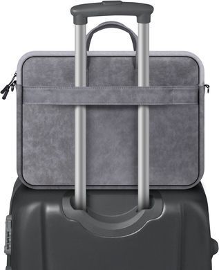 Сумка для ноутбука 15.6'' Defender Solid PU шкіра, кишеня, сіра (26088) [401012]