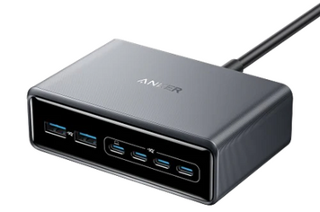 Мережевий зарядний пристрій Anker GaNPrime Charger - 200W, 4xUSB-C PD & 2xUSB-A Black (A2683341) [201906]