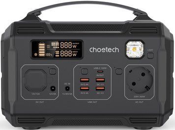 Зарядна станція Choetech BS002 300Вт (276Вт/г) QC 3.0, USB-C PD100 Вт (BS002-EU-BK) [400624]