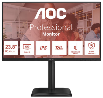 Монiтор 23.8" AOC Black (24E4U) [204272]