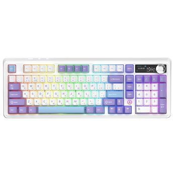 Клавіатура бездротова Ajazz AK980 V2 Gift Switch V2 White (AK980-V2-G-PWB) [618101]