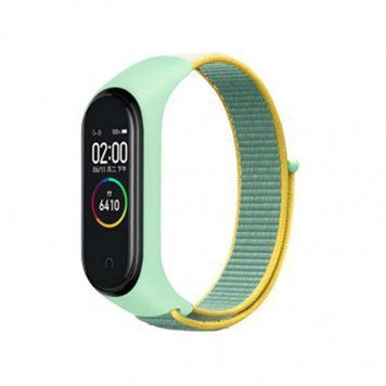 Ремінець BeCover Nylon Style для Xiaomi Mi Smart Band 5/Mi Smart Band 6 Green/Yellow (705420) [604621]