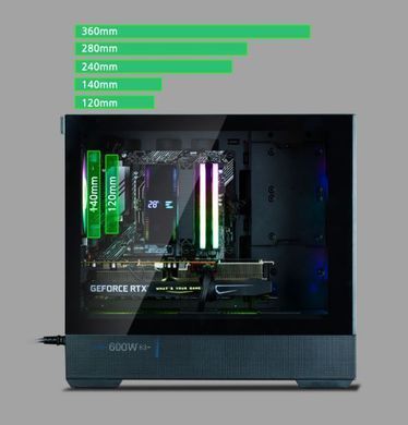 Корпус Zalman P30 Air без БЖ, 1xUSB3.0, 1xUSBType-C, 3x140мм ARGB, VGA 392мм, LCS ready, TG Side Panel, mATX, чорний (P30AIRBLACK) [111329]