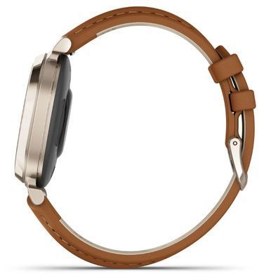 Смарт-годинник Garmin Lily 2 Classic Cream Gold with Tan Leather Band (010-02839-02) [619511]