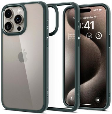 Чохол Spigen для iPhone 15 Pro Max, Ultra Hybrid, Abyss Green (ACS06574) [108196]
