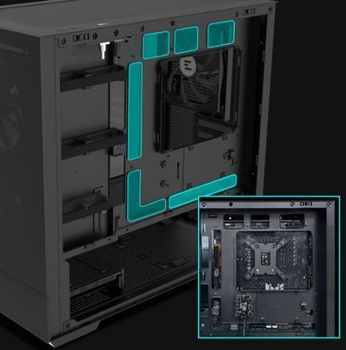 Корпус Zalman P30 Air без БЖ, 1xUSB3.0, 1xUSBType-C, 3x140мм ARGB, VGA 392мм, LCS ready, TG Side Panel, mATX, чорний (P30AIRBLACK) [111329]