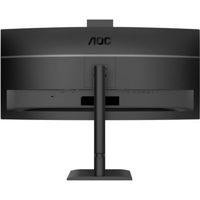 Монітор TFT 34" AOC, WQHD, VA, 120Гц, вигн., 2xHDMI, DP, USB-C, RJ-45, USB-hub,cam,HAS, кол.,чорний (CU34E4CW) [404404]
