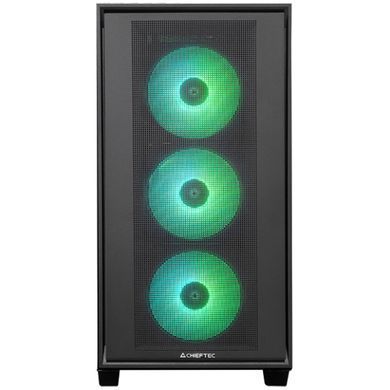 Корпус Chieftec HUNTER 3 4x120mm A-RGB, USB-C, E-ATX, без БЖ, Black (GS-03B-OP) [402972]