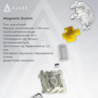 Клавіатура Ajazz AK680 Max Magnetic Switch White (AK680-WM-W-A) [612714]