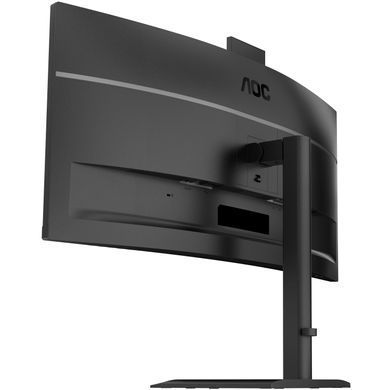 Монітор TFT 34" AOC, WQHD, VA, 120Гц, вигн., 2xHDMI, DP, USB-C, RJ-45, USB-hub,cam,HAS, кол.,чорний (CU34E4CW) [404404]