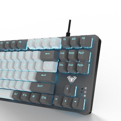 Клавіатура Aula Mechanical F3287 Grey/White Keycap KRGD Blue (6948391240954) [605973]