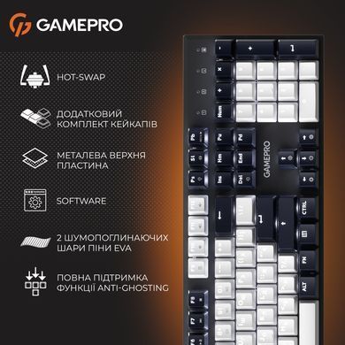 Клавіатура GamePro Genesis Metallic Outemu Red Swithes USB Black (MK144B) [615508]