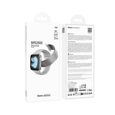 Смарт-годинник HOCO Y42 51mm. 200 mAh. IPX6 Smart watch(call version) Silver (6942007675284) [806614]
