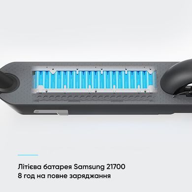 Електросамокат OKAI ES30-NEON PRO Black 10", 350(700)W, 14.7Ah, 80km, 25km\h, 25%, NFC, App, 21kg (ES30-B) [800010]