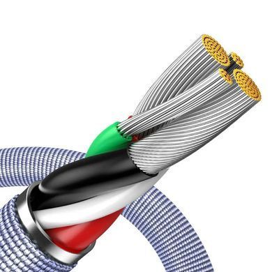 Кабель Baseus Crystal Shine Series Fast Charging Data Cable USB to iP 2.4A 1.2m Purple (CAJY000005) [802364]