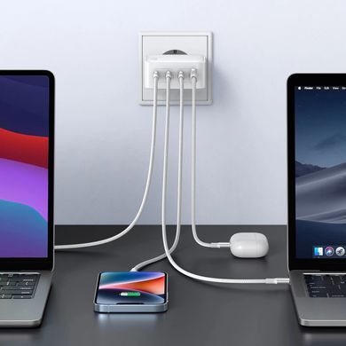 Зарядний пристрій 4xUSB 100W (3хUSB-C+USB-A) Gan білий CD226 Ugreen (15337) [402117]