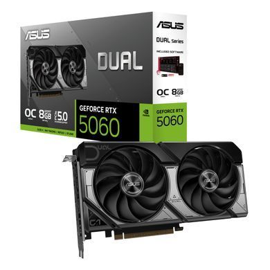 Відеокарта ASUS GeForce RTX 5060 8GB GDDR7 OC DUAL-RTX5060-O8G (90YV0N12-M0NA00) [102596]