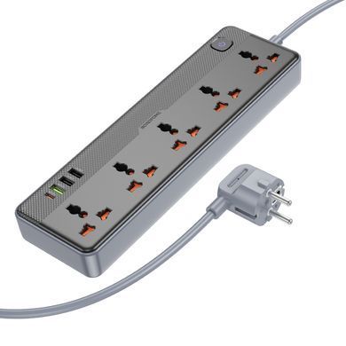 Мережевий подовжувач BOROFONE BAC5A Lord 5 position socket(PD20W/1C3A)(EU) Black (6941991111501) [802781]
