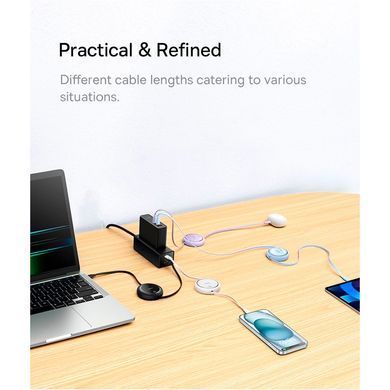 Кабель Baseus Free2Draw Mini Retractable Charging Cable Type-C to Type-C 100W 1m Galaxy Blue (P10364500311-00) [802517]