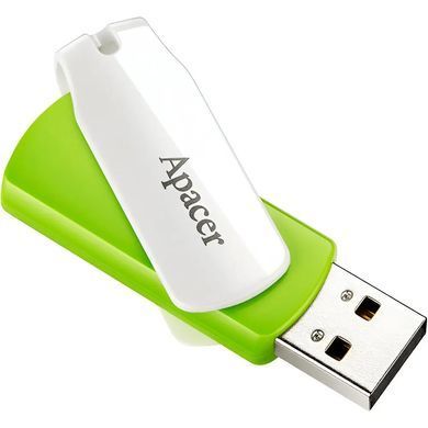 Флеш-накопичувач USB 32GB Apacer AH335 White/Green (AP32GAH335G-1) [607076]