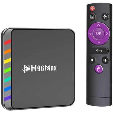 TV Медіаплеєр H96 MAX W2 2/16Gb/ Amlogic S905W2/ Android 11/ WiFi 2.4G+5G/BT:5.0/ LAN:100M/ чорний (W2_2GB/16GB) [404868]