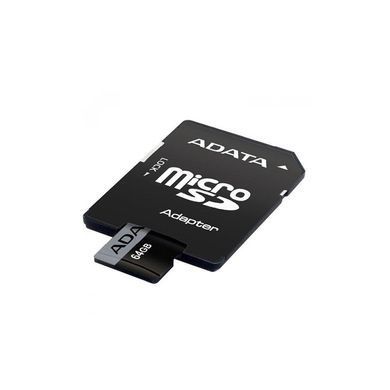 Карта пам'яті microSDXC (UHS-1 U3) A-DATA Premier Pro 64Gb Class 10 V30S A2 (R-100Mb/s W85Mb/s) (adapter SD) (AUSDX64GUI3V30SA2-RA1) [806431]