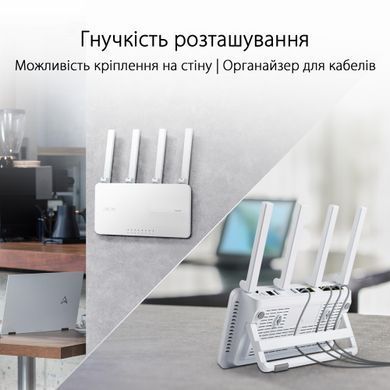 Маршрутизатор ASUS ExpertWIFI EBR63 AX3000, 4xGE LAN, 1xGE WAN, 1xUSB3.2, 1xUSB2.0, MESH (90IG0870-MO3C00) [104625]