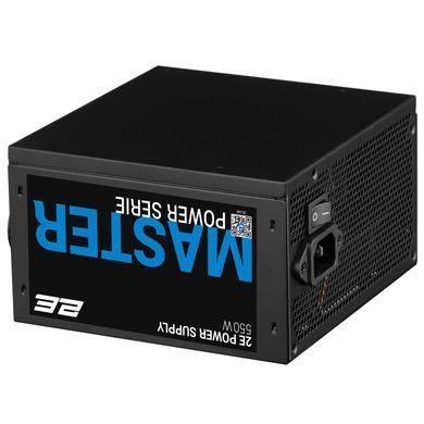Блок живлення 2E Master Power (550W), >80%, 80+ White, 120мм, 1xMB 24pin(20+4), 1xCPU 8pin(4+4), 3xMolex, 5xSATA, 2xPCIe 8pin(6+2) (2E-MP550-120APFC) [111678]