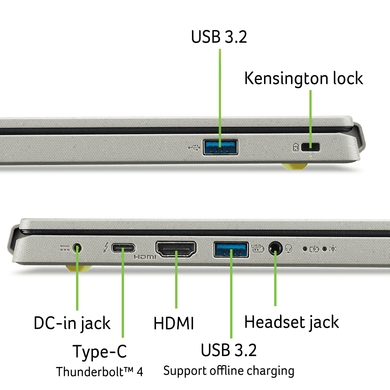 Ноутбук Acer Aspire Vero AV14-52P-516P Cobblestone Gray (NX.KJSEU.003) [202334]