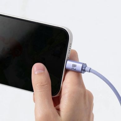 Кабель Baseus Crystal Shine Series Fast Charging Data Cable USB to iP 2.4A 1.2m Purple (CAJY000005) [802364]