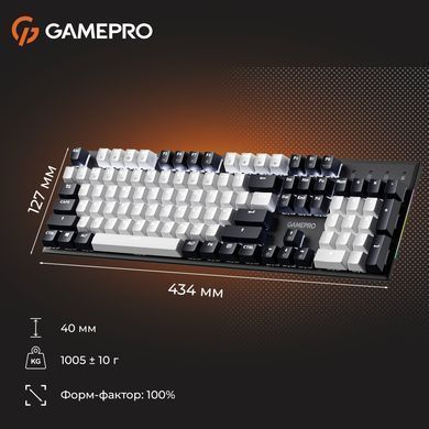 Клавіатура GamePro Genesis Metallic Outemu Red Swithes USB Black (MK144B) [615508]