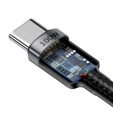 Кабель Baseus Cafule PD2.0 60W flash charging USB cableType-C-Type-C (20V 3A)2M Gray+Black (CATKLF-HG1) [803729]