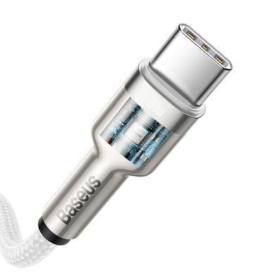 Кабель Baseus Cafule Series Metal Data Cable Type-C to Type-C 100W 1m White (CATJK-C02) [805241]