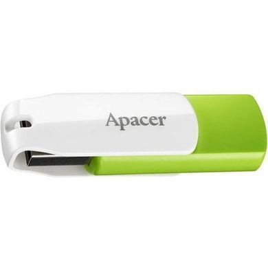 Флеш-накопичувач USB 32GB Apacer AH335 White/Green (AP32GAH335G-1) [607076]