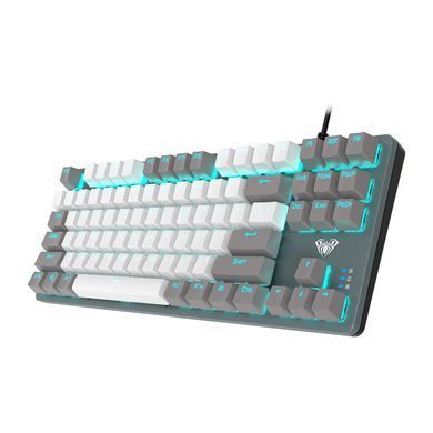 Клавіатура Aula Mechanical F3287 Grey/White Keycap KRGD Blue (6948391240954) [605973]