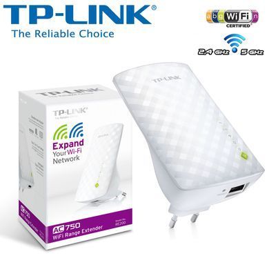 Розширювач покриття WiFi TP-LINK AC750, 1хFE LAN, MESH (RE200) [104301]