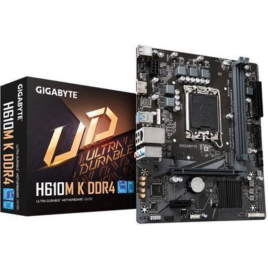 Материнська плата GIGABYTE H610M K DDR4 s1700 H610 2xDDR4 M.2 HDMI mATX (H610M_K_DDR4) [109071]