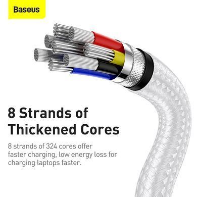 Кабель Baseus Cafule Series Metal Data Cable Type-C to Type-C 100W 1m White (CATJK-C02) [805241]