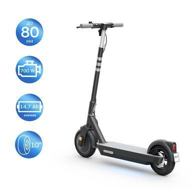 Електросамокат OKAI ES30-NEON PRO Black 10", 350(700)W, 14.7Ah, 80km, 25km\h, 25%, NFC, App, 21kg (ES30-B) [800010]