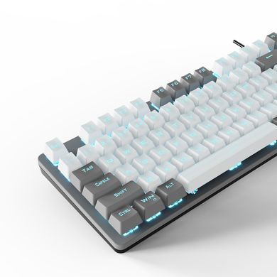 Клавіатура Aula Mechanical F3287 Grey/White Keycap KRGD Blue (6948391240954) [605973]